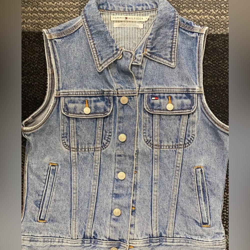 Vintage Tommy Hilfiger Denim Vest, Size M - 90s/2000s